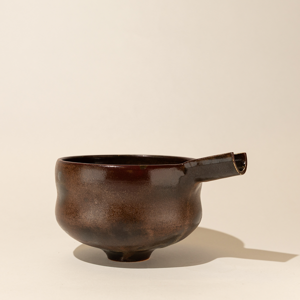Goji Studios - Matcha Bowl - Brown with Spout