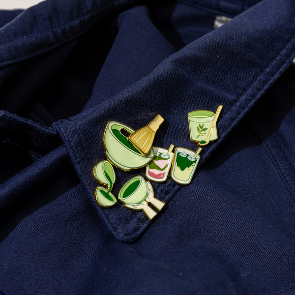 Matcha Enamel Pin Set (Set of 6)