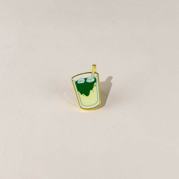 Classic Iced Matcha Latte Enamel Pin